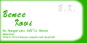 bence kovi business card